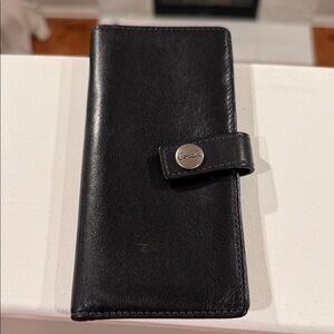 Coach Black Leather Clutch Wallet